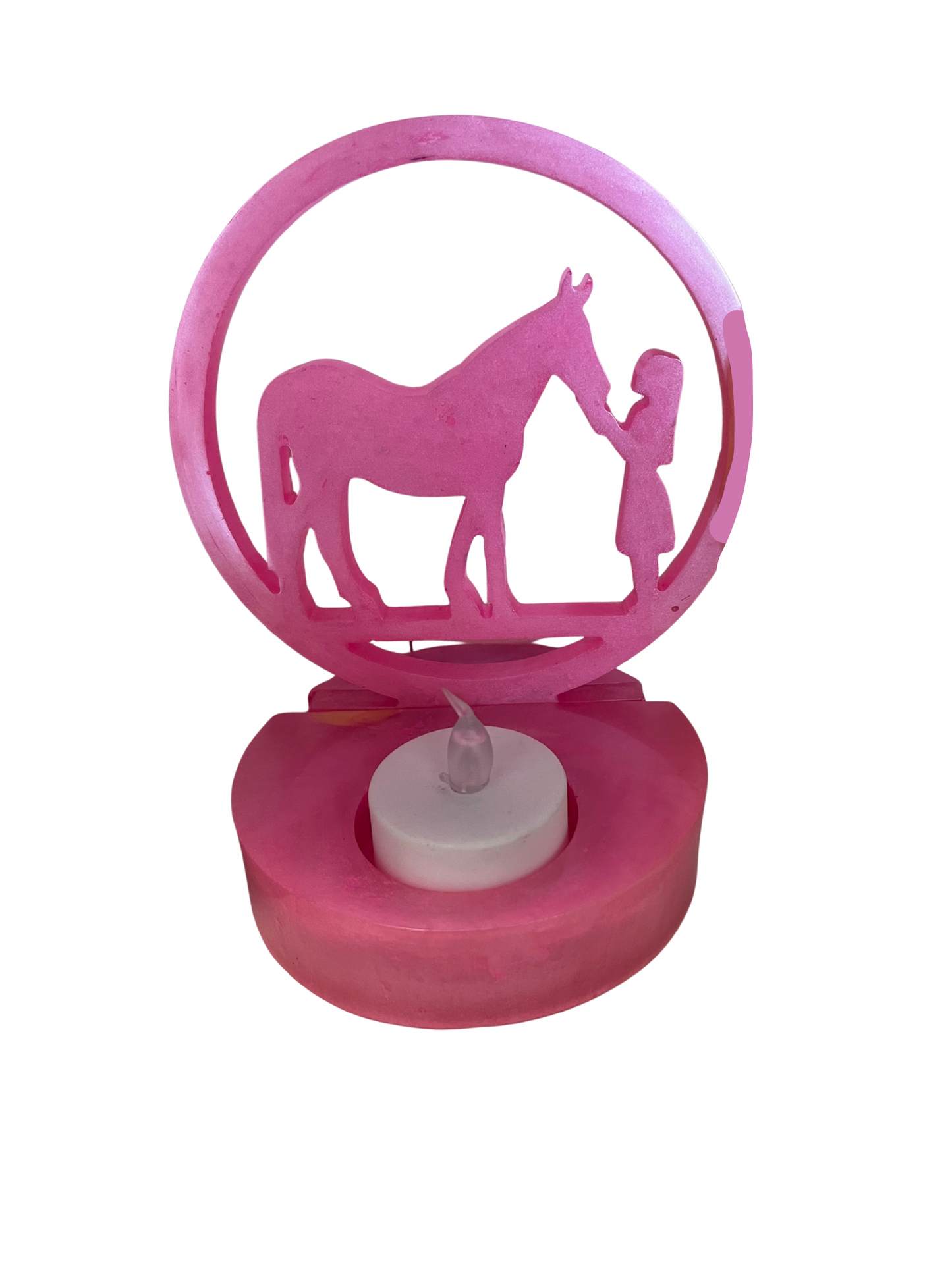Girl & Horse Tealight Holder