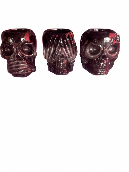 Three Wise Skull Pots