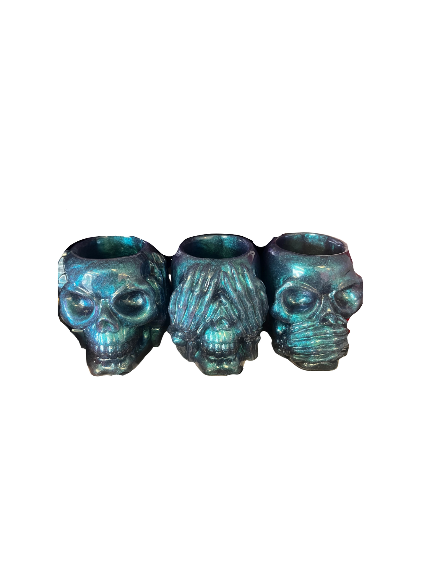 Three Wise Skull Pots