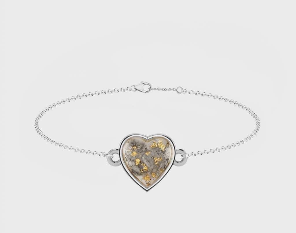 Memorial Sterling Silver Heart Bracelet