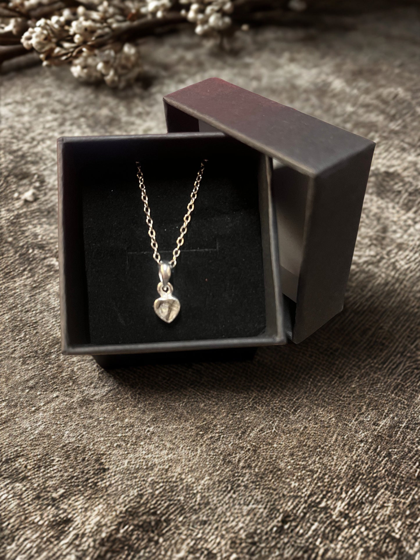 Sterling Silver Memorial Heart Pendant