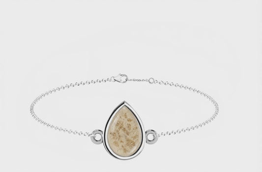 Memorial Sterling Silver Pear Drop Bracelet