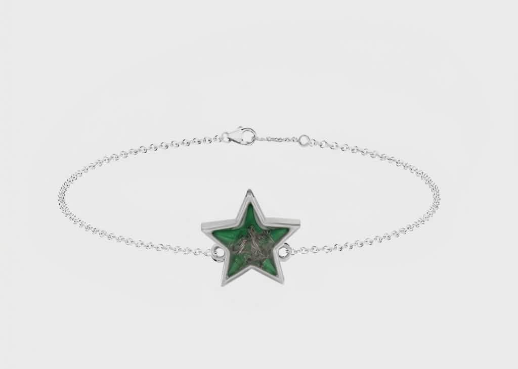Memorial Sterling Silver Star Bracelet