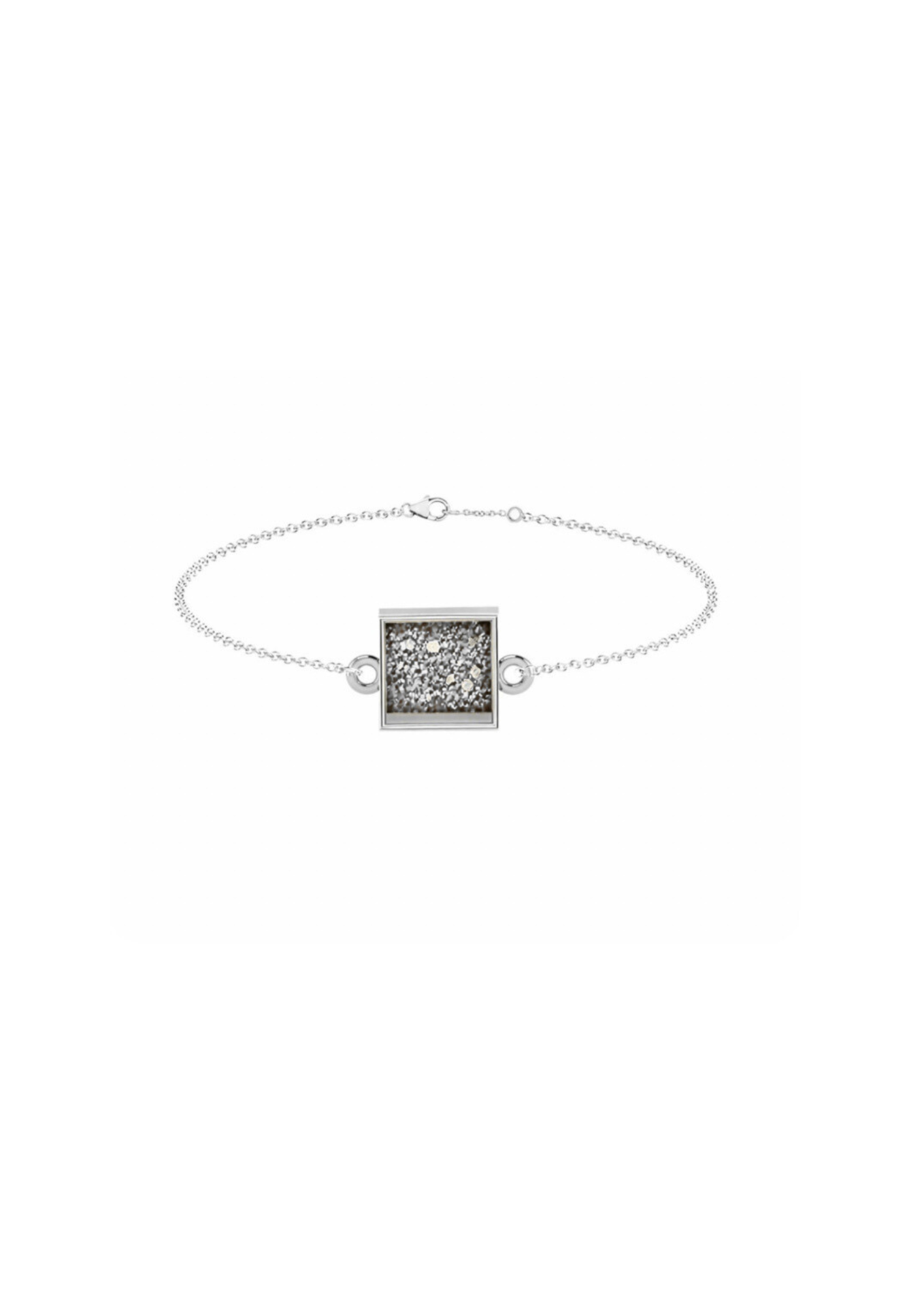 Memorial Sterling Silver Square Bracelet