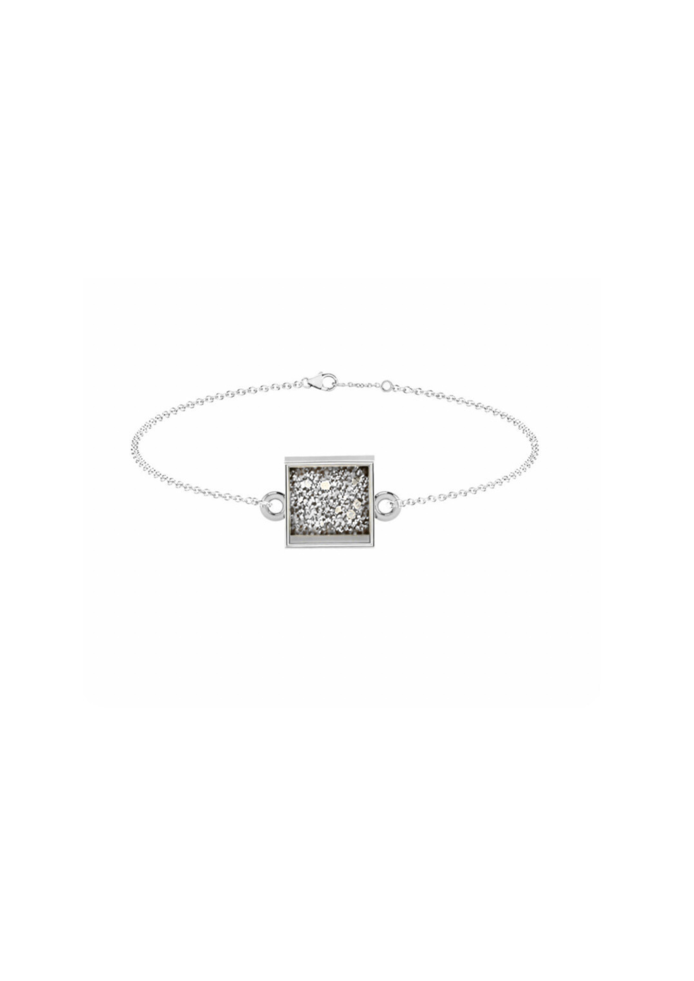 Memorial Sterling Silver Square Bracelet