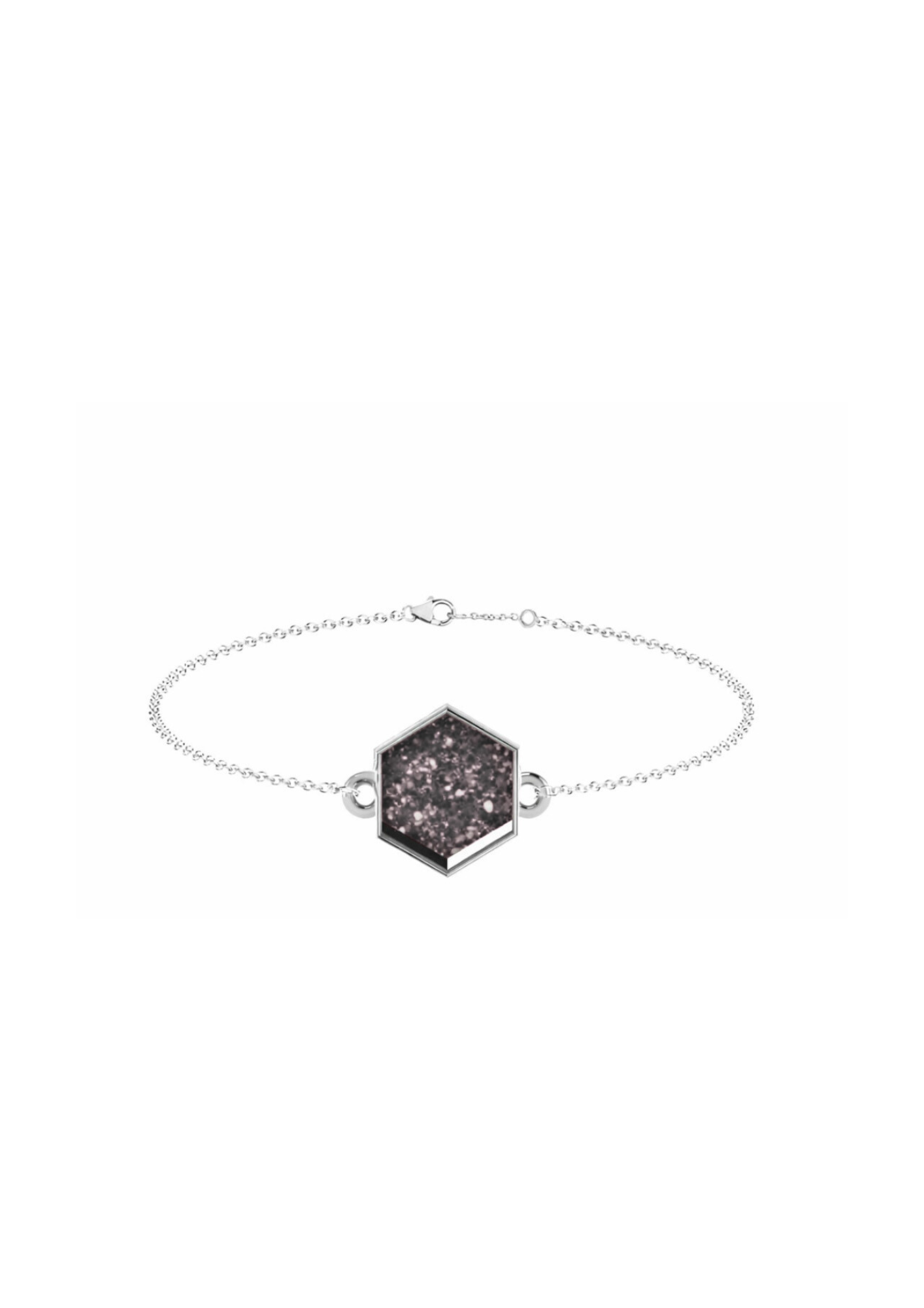 Memorial Sterling Silver Hexagon Bracelet