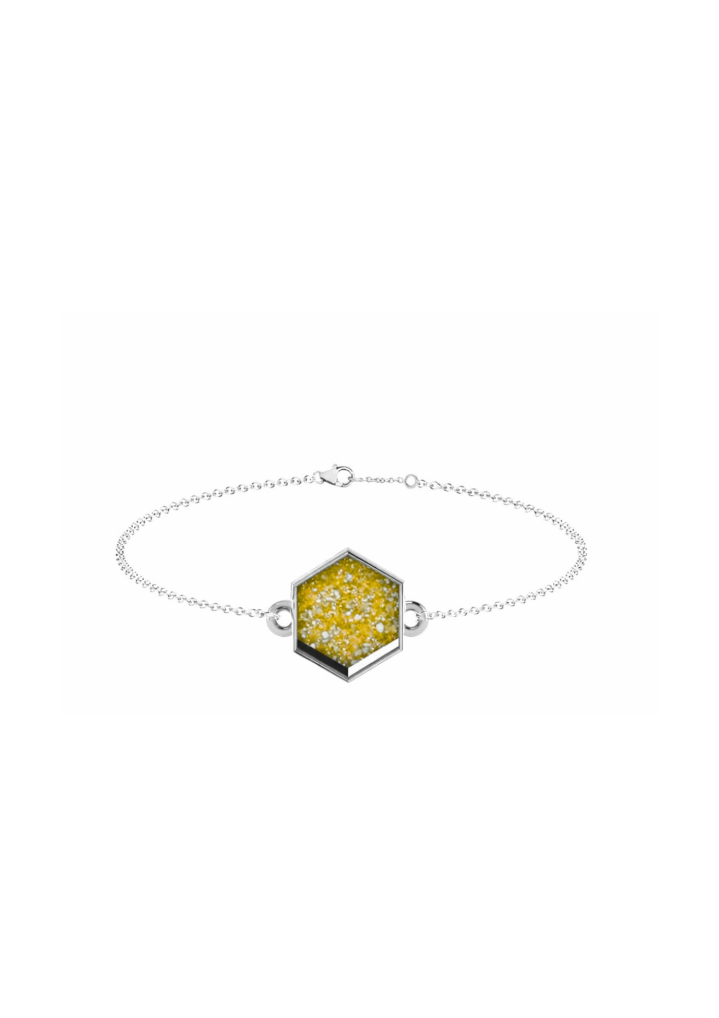 Memorial Sterling Silver Hexagon Bracelet