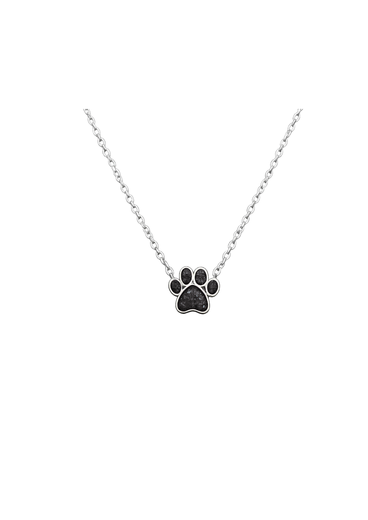 Memorial Sterling Silver Paw Print Necklace