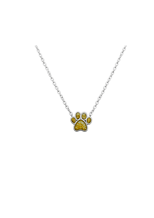 Memorial Sterling Silver Paw Print Necklace
